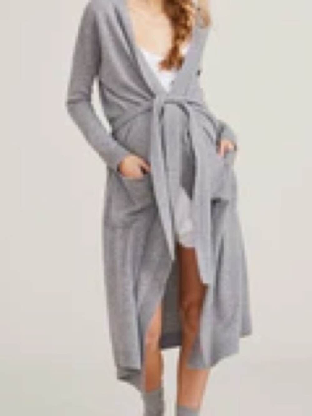 Hatch Maternity Light Gray Cashmere Robe